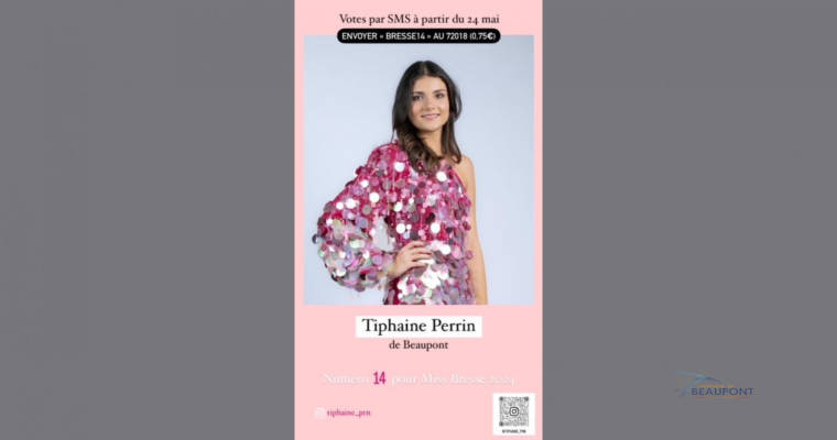 Actualité de Beaupont : Election Miss Bresse - Tiphaine PERRIN